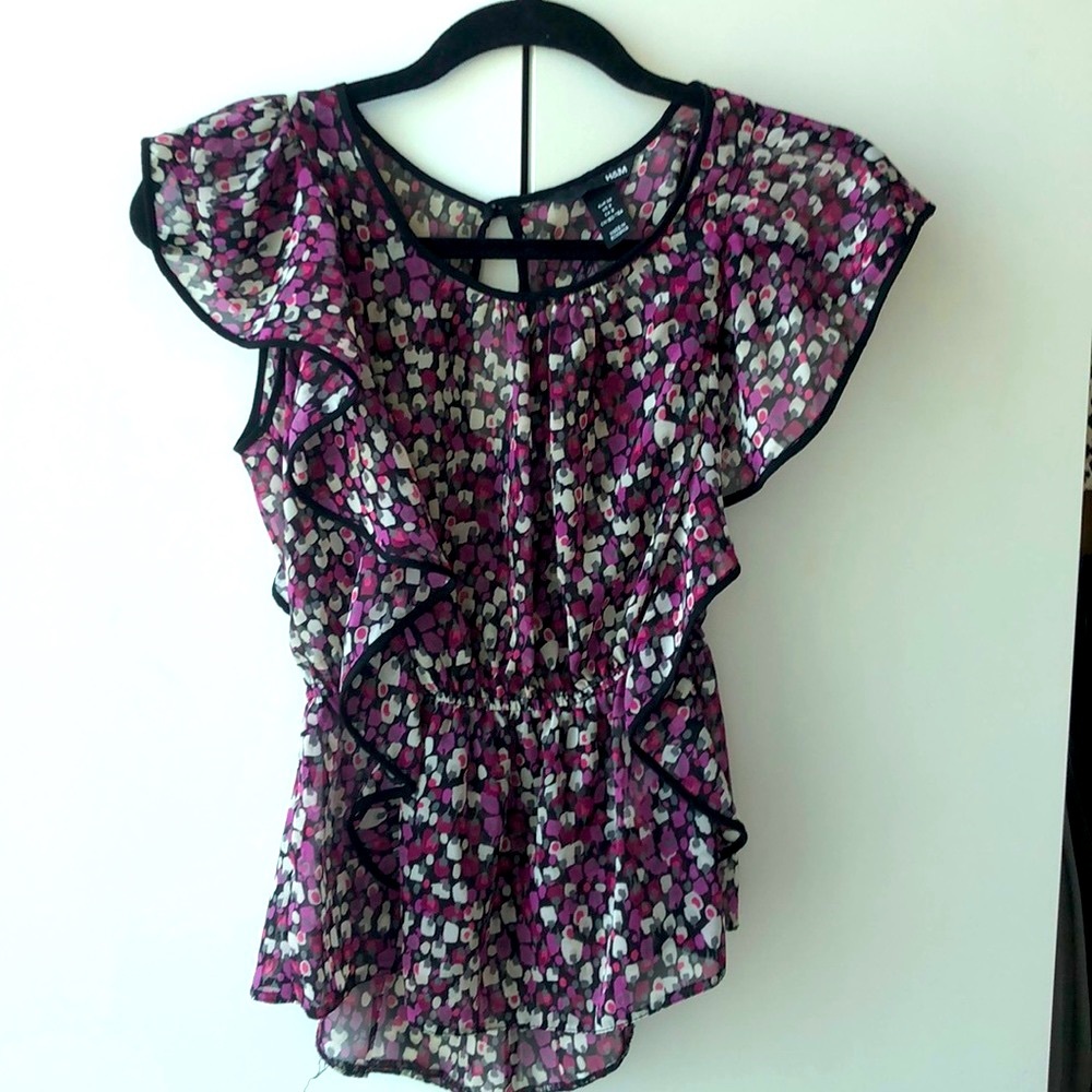 H&M | Purple Pink Flowy Top